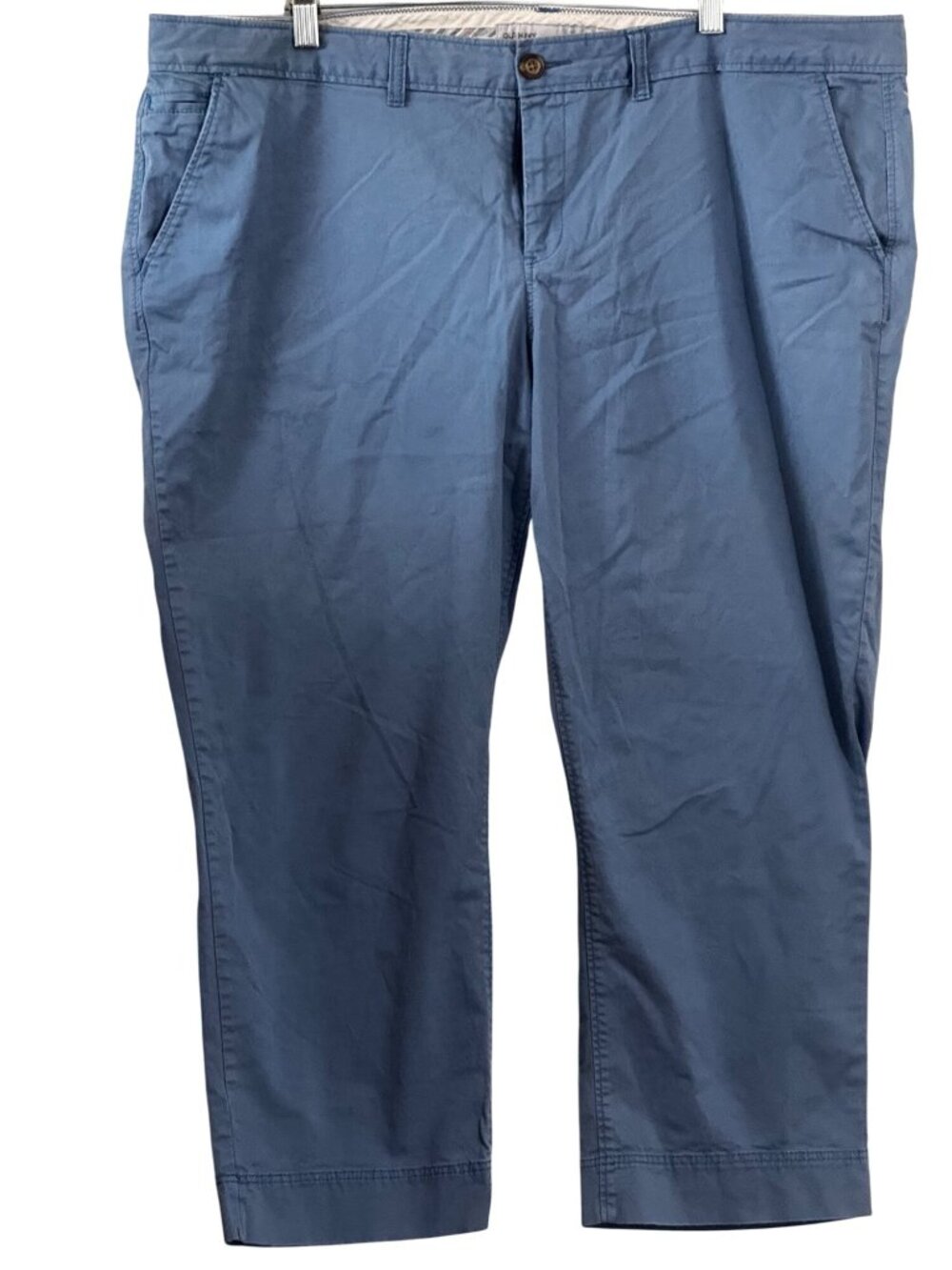 Old Navy Womens Low-Rise Blue Chino Pants Size 18 Cotton/Spandex